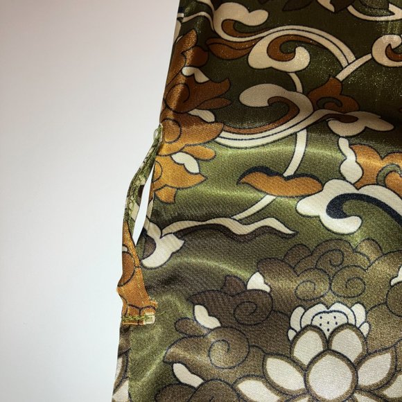 Gold Flava Satin Ruched Button Down Floral Print Blouse Plus Size 18 - Picture 11 of 16